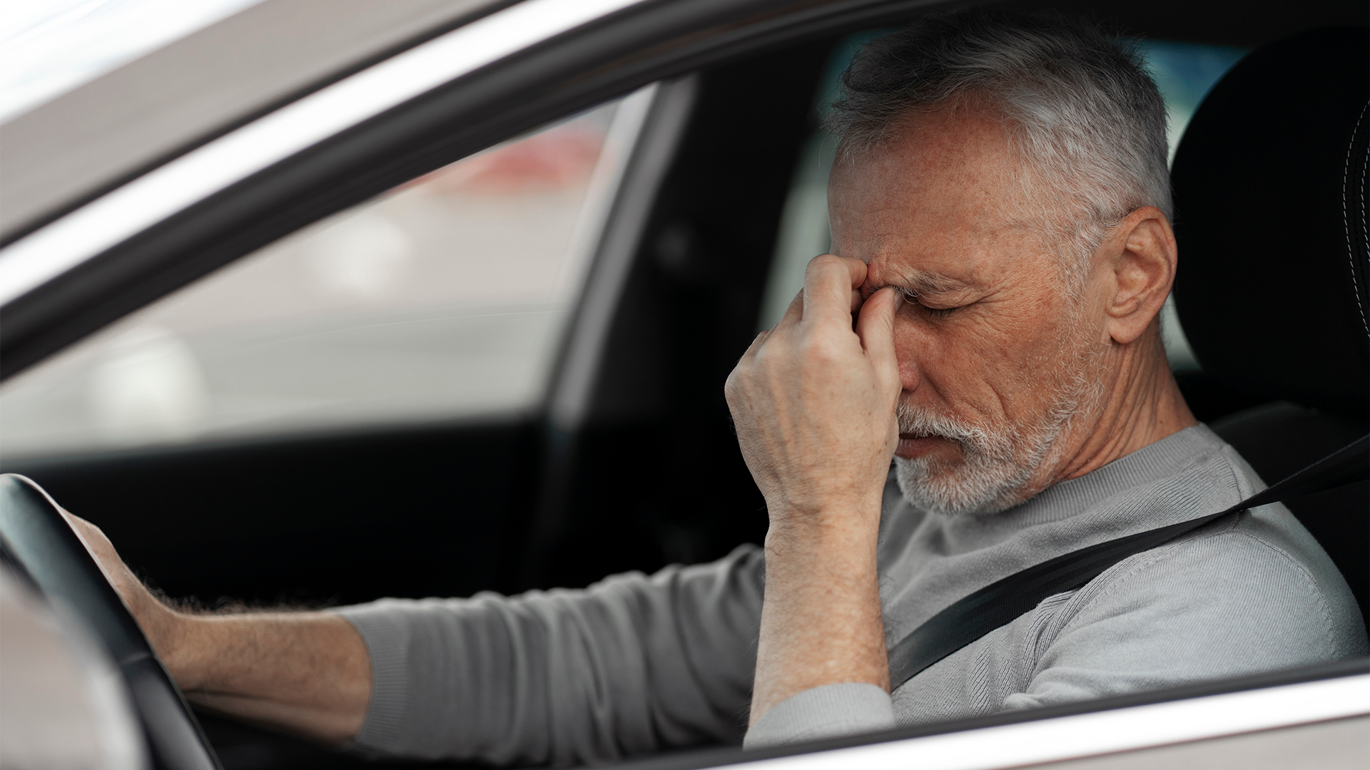 Old man driving